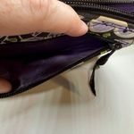 Vera Bradley  Plum Petals Floral Turnlock Wallet Retired Print EUC Photo 4