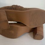Dolce Vita Serla Leather Truffle Suede Stacked Heel Mule Shoe 10 Photo 12