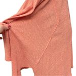 Free People  Coral Peach Oversized Asymmetrical Hem Tunic Sweater Size Medium Photo 6
