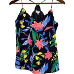 J.Crew Sleeveless Tropical Floral Scalloped Cami Adjustable Straps Top 4 Black Photo 13