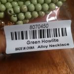 Green Howlite Beaded Woven Goldtone Necklace (18 to 20 Inches) Photo 8