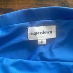 superdown Jules Drape Mini Skirt in Blue Photo 9