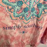 Simply Southern Tie Dye Tank Top Pink Teal M Photo 5