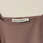 Abercrombie & Fitch Long Sleeved Corset Scoopneck Top Size Small Brown Contour Photo 3
