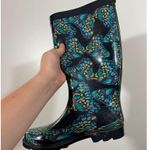 Tall Rubber Rainboots Butterfly Design Sz 8 Women Capelli New York Blue Photo 8