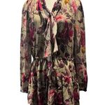 Paige "Elynne" Mini Dress in Brushed Olive Rasberry Size Medium Photo 1