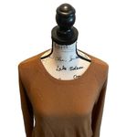 Talbots Side Button Sweater Crew Neck Sweater Chestnut Brown Size Small NWT Photo 2