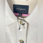 Banana Republic  Vegan Suede Cropped Jacket size XL NWT Color Selenite/cream Photo 4
