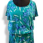 Motto Vintage  Blue White Floral Plus Size Maxi Dress Photo 4