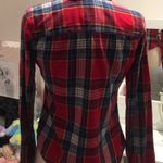 Hollister  VINTAGE Red Flannel Plaid Button-Up Top Photo 2
