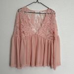 Altar'd State Blush Rosemary Lace Tunic Top Size Small Photo 1