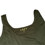 Loft Forest Green Sleeveless Crop Tank Top Photo 2