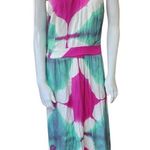 Busayo Collective Tie Dye Side Tie Neckline Dress With Pockets (8) Pink Photo 5
