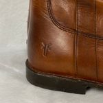 Frye Paige Short Riding Leather Ankle Boots Western Cowboy Pull On Cognac 6.5 Photo 4
