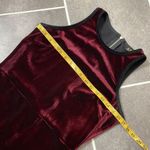 ABS Allen Schwartz ABS Collection Velvet Pleated Hem Fit & Flare Maroon Dress size 4 Photo 12