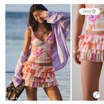 Urban Outfitters NWT‎  Out From Under Cammy Ruffle Trim Micro Skort XL Pink Photo 1