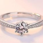 New Unworn Adjustable Sterling Silver Cubic Zirconia Ring Photo 0