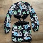 Finders Keepers  Floral Cutout boho Mini Dress S/4 Long Sleeve Party Y2K Vibes Photo 4