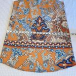Lila Rose Size 8 Orange Blue White Paisley Floral Mini Knee Length Shift Dress Photo 11