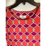 JUDE CONNALLY Beth Dress Mod Geometric Nylon Y2K Sport Casual Travel Knee Length Orange Photo 3