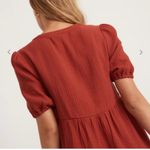Marine layer  Jamie Short Sleeve Mini Dress in‎ Barn Red Photo 1