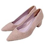 Kate Spade  9.5 Madlyne Lavender Winter Wool Pumps Block Heel Pointed Toe Shoes Photo 0