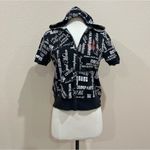 Feathers Royal Motor Company Short Sleeve Full Zip Hoodie Medium Black Photo 11