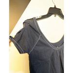 Hollister Y2K Womens Small Navy Blue V Neck Crop Top Empire Waistline Style Fit Photo 3