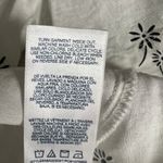 Angels Linen Blend Floral White Ruffle Hem Button Front Top Size Medium Photo 9