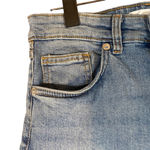 ZARA  Blue Raw Hem Denim Straight Leg Jeans Women Sz 8 Photo 4