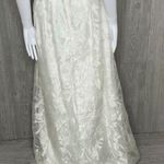 Marina white sheer floral maxi skirt with tulle wedding large Photo 9