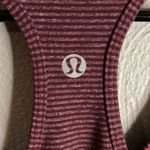 Lululemon maroon striped tank ~unsized PTP 14.5” Photo 2
