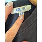 Leallo Jumpsuit Women XS Black Cotton Cross Back Jogger Hem Athleisure Comfy Photo 10