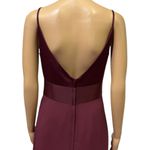 David's Bridal Wine Spaghetti Strap Bridesmaid Maxi Formal Dress Womens 10 Photo 6