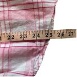 Pink Plaid Rancher Cowgirl Hardware White Long Sleeve Button Up Shirt Medium Photo 8