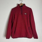 L.L. Bean Sweater Medium red Red Heather Snap Photo 0