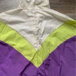 FAVLUX Fashion White, Yellow and Purple Colorblock Quarter Zip Windbreaker S Photo 6