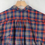 Trovata Birds Of Paradis Marianne Soft Cotton Plaid Ruffle Sleeve Button Up Top Red Size XS Photo 9