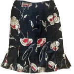 Jones New York Silk Womens Midi Floral Tulip Skirt Size 8 Photo 1