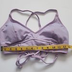 Jessica Simpson  Lilac Crossed Bikini Top  Size L, Textured, Adjustable Photo 3