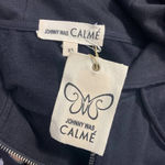 Johnny Was Calmè Metallic Stripe Zip-Up Hoodie in Black Size US XS Photo 7