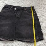 BLANK NYC  Women’s overlap fly button up black denim shorts size 28 Photo 7