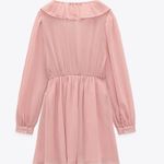 ZARA dusty pink ruffled wedding party coctail mini dress Photo 2
