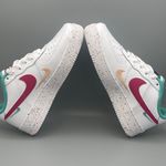 Nike Air Force 1 LV8 GS Big Girl 7Y Casual Shoes White/Safety Orange \Women #8.5 Photo 8