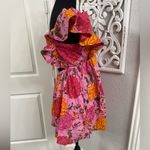Olivaceous  Pink and Orange Floral Dress Photo 2