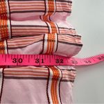 Anthropologie  Maeve flounced hem plaid mini dress pockets pink sz XS Photo 5