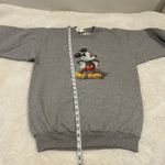 Disney  Sweater Unisex‎ Sz M Pullover Mickey Mouse Grey Crew Neck Photo 5