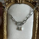 Silver Plated Teddy Bear Charm Necklace Photo 2