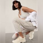 Athleta endless high rise cargo pants cream NWOT 10 Photo 1