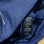 BLANK NYC NWT Vegan Leather Biker Moto Jacket Blue Y2K Photo 6